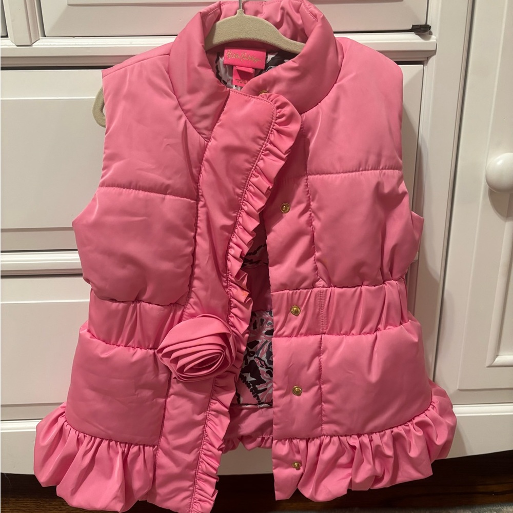 Lilly Pulitzer Pink Floral Lined Vest